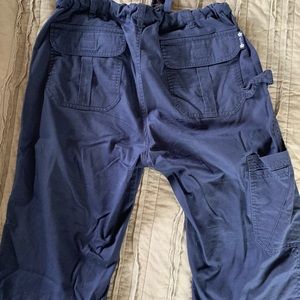 Navy Blue Koi scrub pants size Small